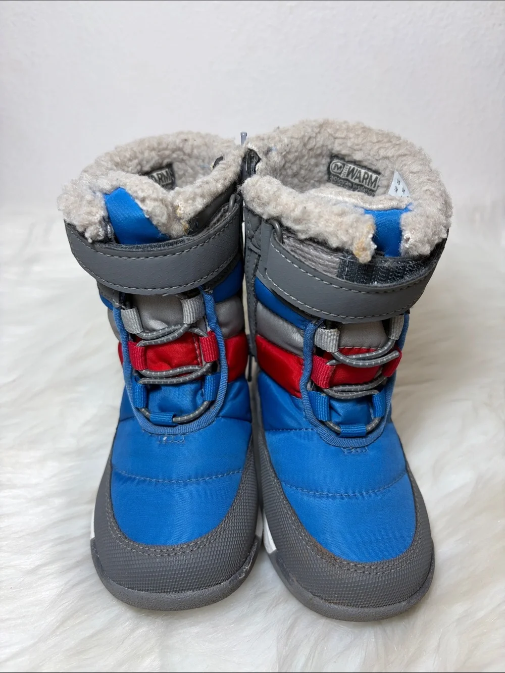 Merrell Blue, Gray & Red Insulated Snow Boots